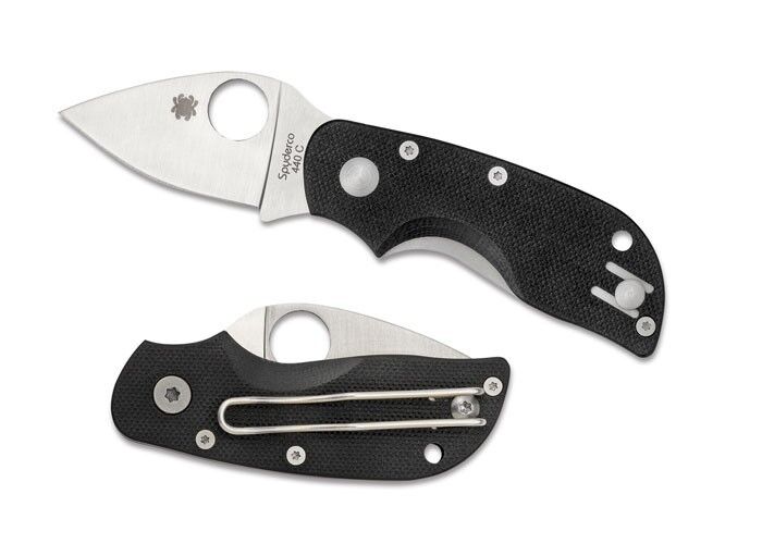 Spyderco Chicago Small Pocket Knife Plain Edge G10 Handle CTS BD1N C130GP
