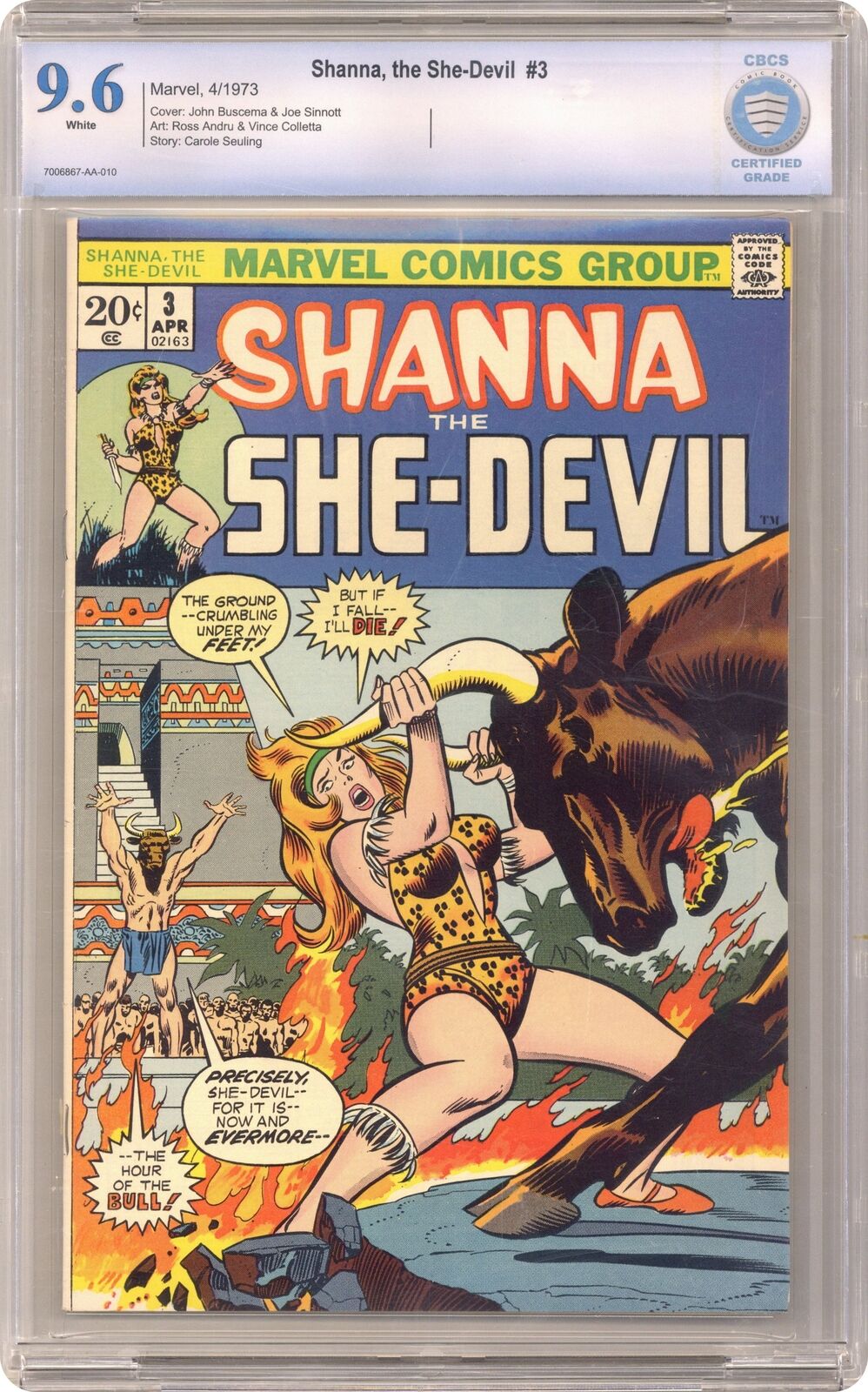 Shanna The She-Devil #3 CBCS 9.6 1973 7006867-AA-010