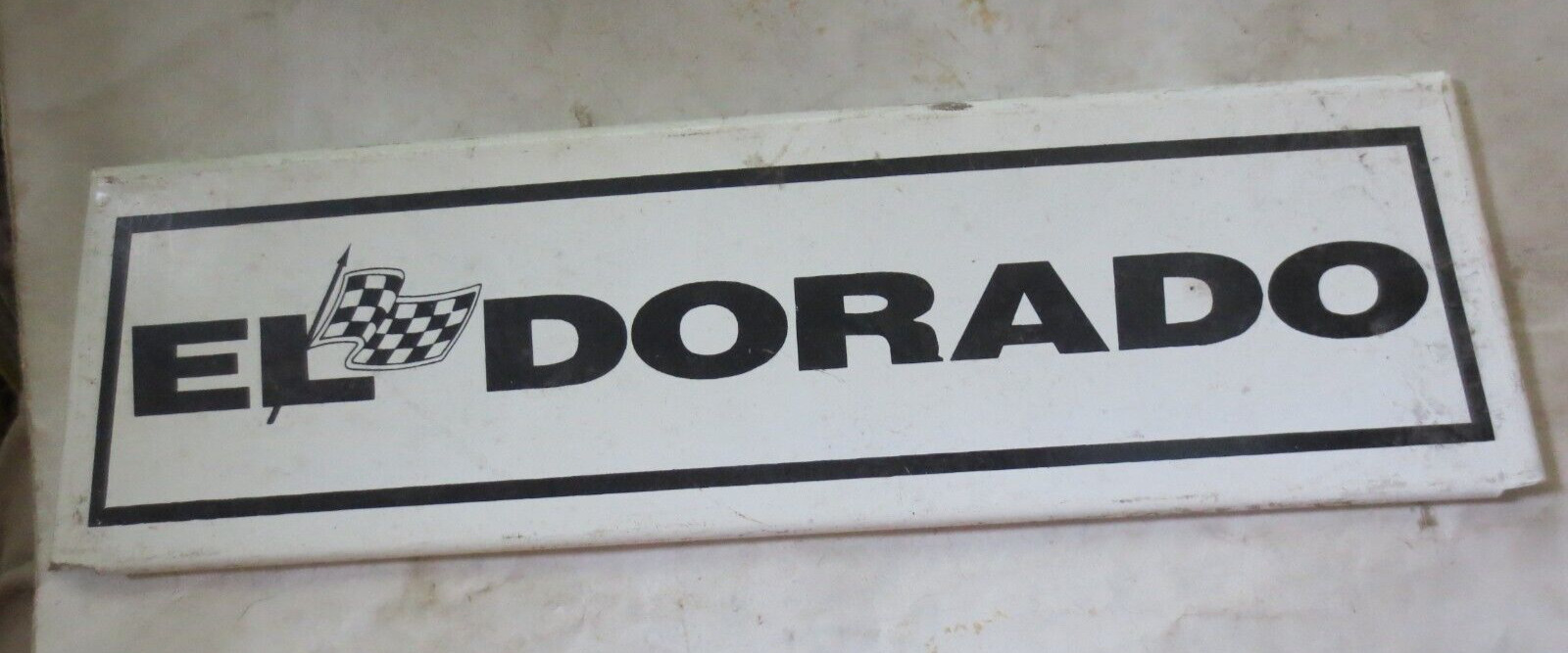 Vintage metal EL DORADO Tires Sign 13 x 3 3/4