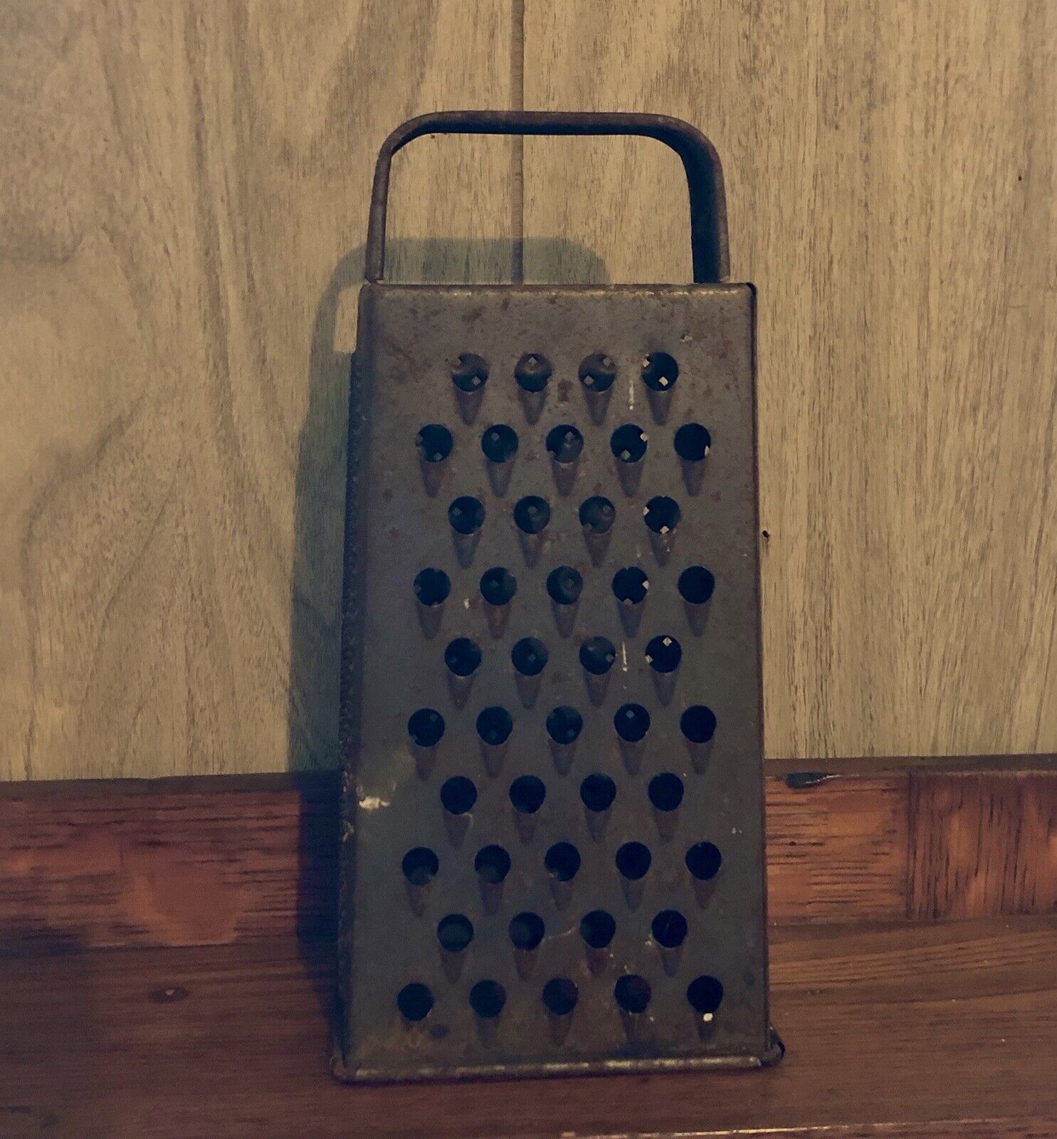 9015 Vtg Rusty Primitive Box Style Metal Food Grater Multiple Food Grater Styles
