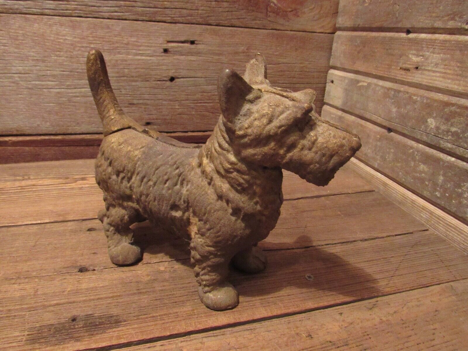 Antique Vintage Scotty Scottish Terrier Cast Iron Dog Doorstop