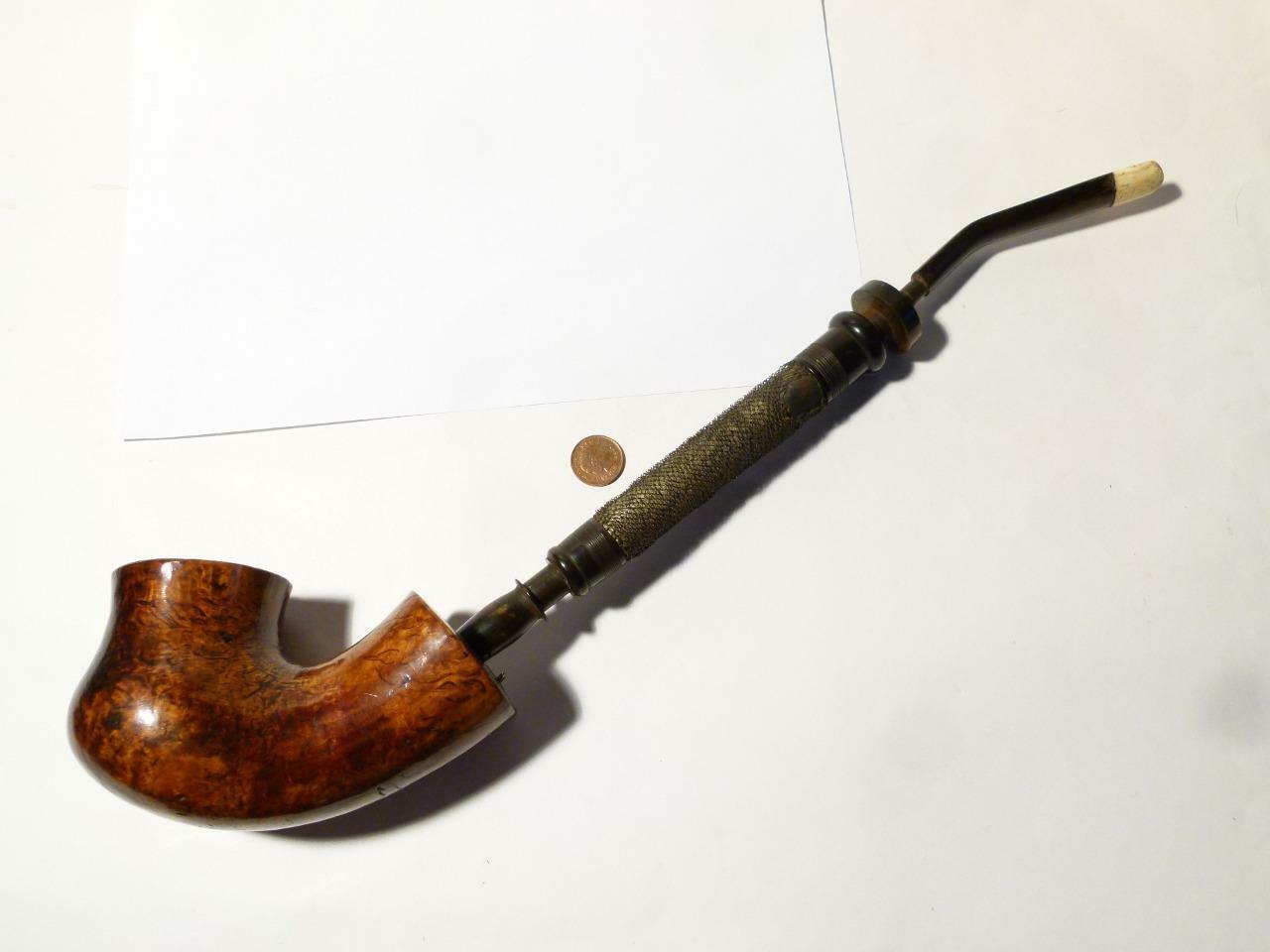 19thC HUGE Carved Wood Briar Pipe 6\