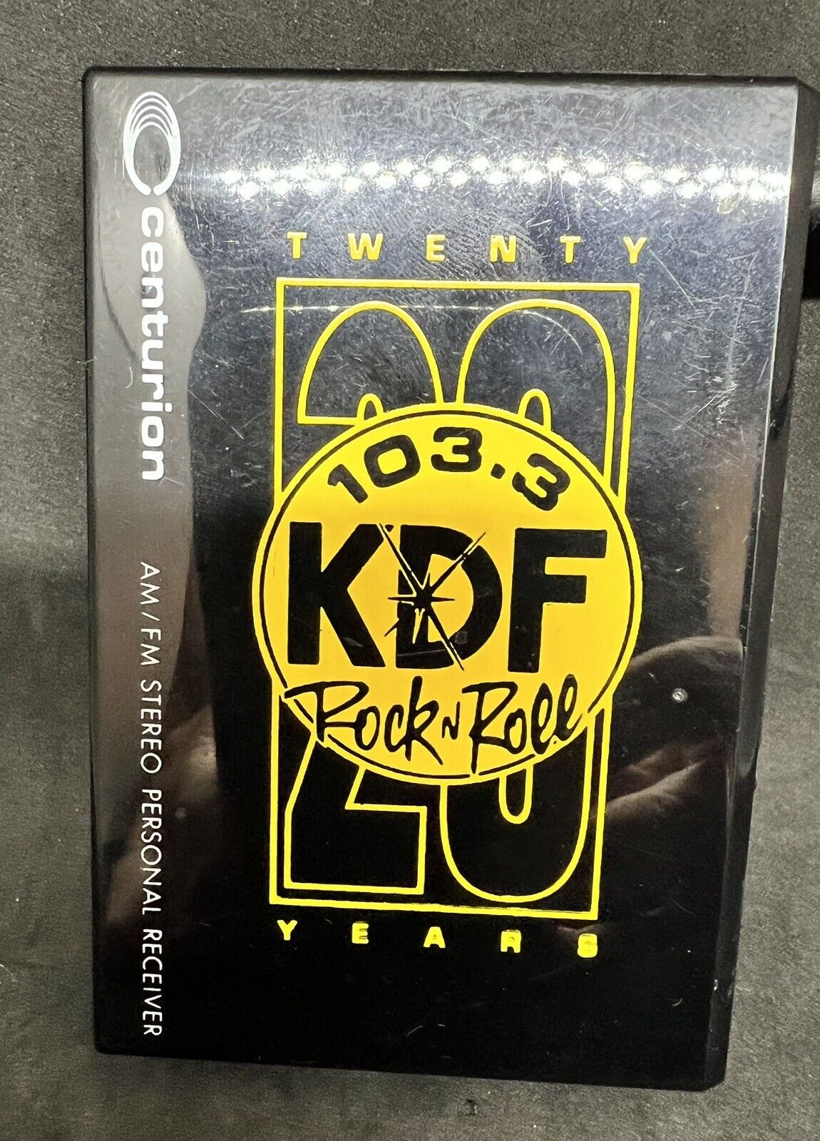 Vintage WKDF Radio “103.3 KDF Rock” AM/FM Walkman Style Radio W/Headphones Works