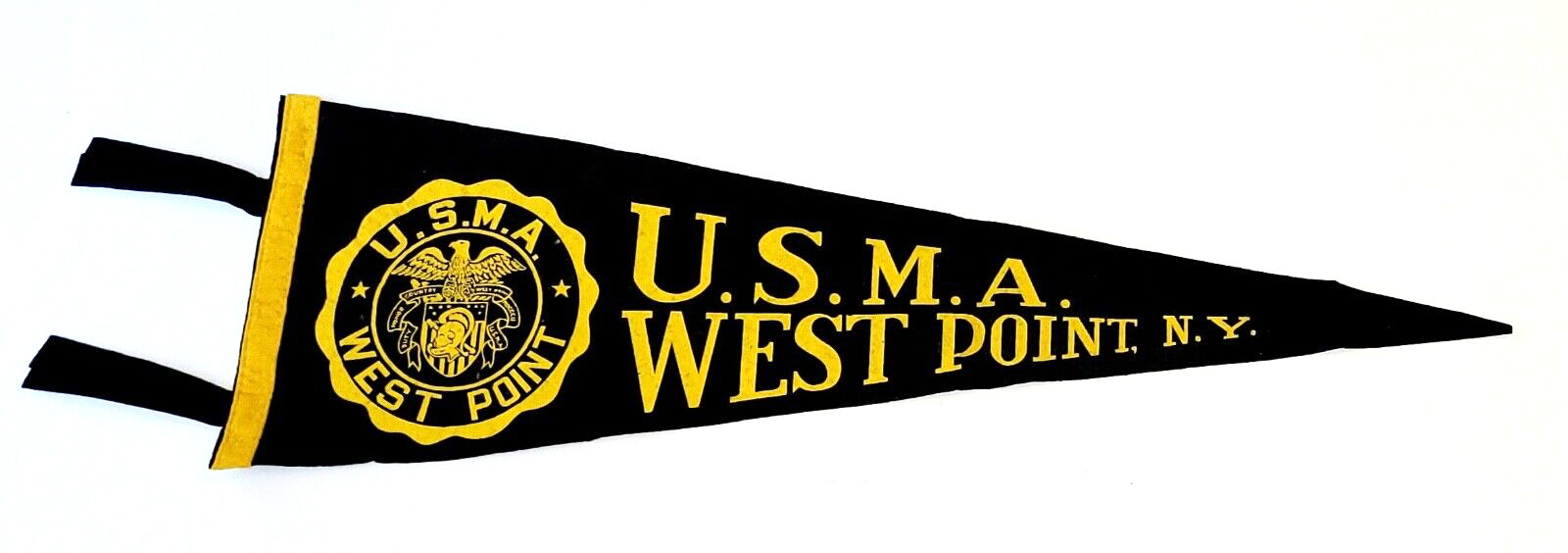 Vintage U.S.M.A. West Point NY Felt Pennant Flag 