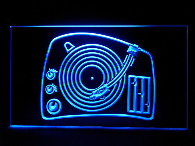 J748B DJ Turntable Mixer Music Spinner For Display Light Neon Sign