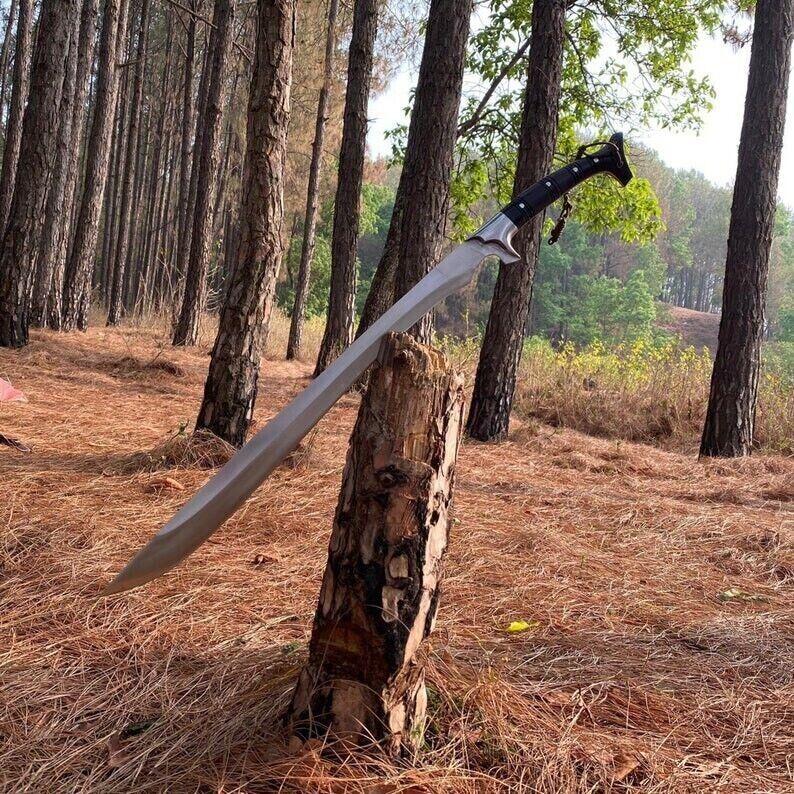 Handmade Sword Full Tang Tactical Machete Sword Carbon Steel Viking Hunting New