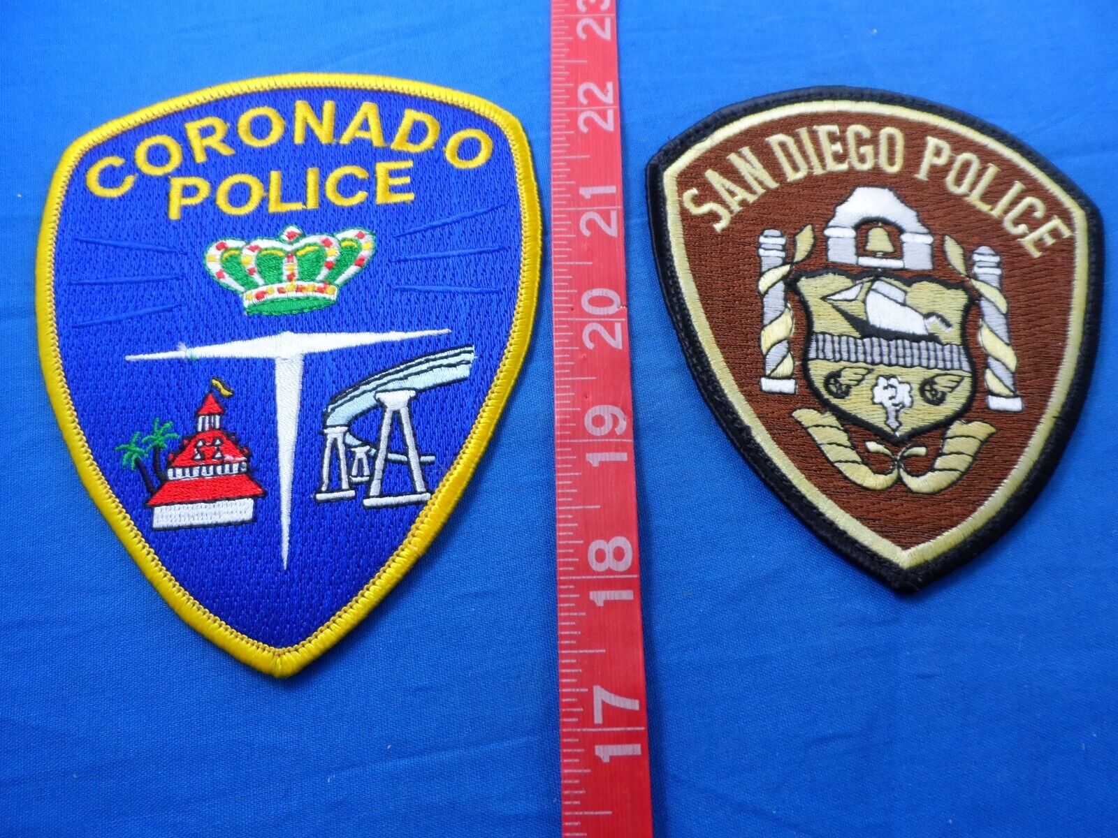 California -San Diego Police; Coronado Police; Cloth Patch Lot of 2