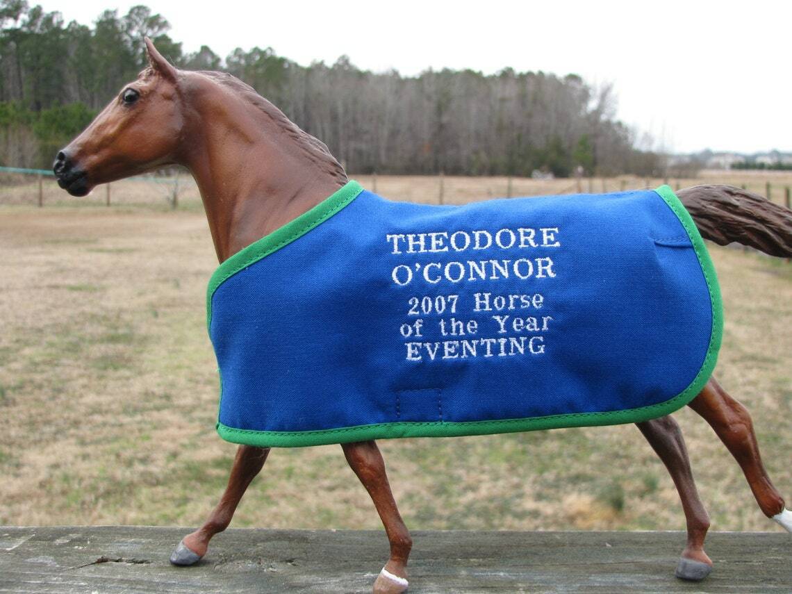 THEODORE O'CONNOR teddy emb. blanket Breyer 3 three day eventing horse Olympics 