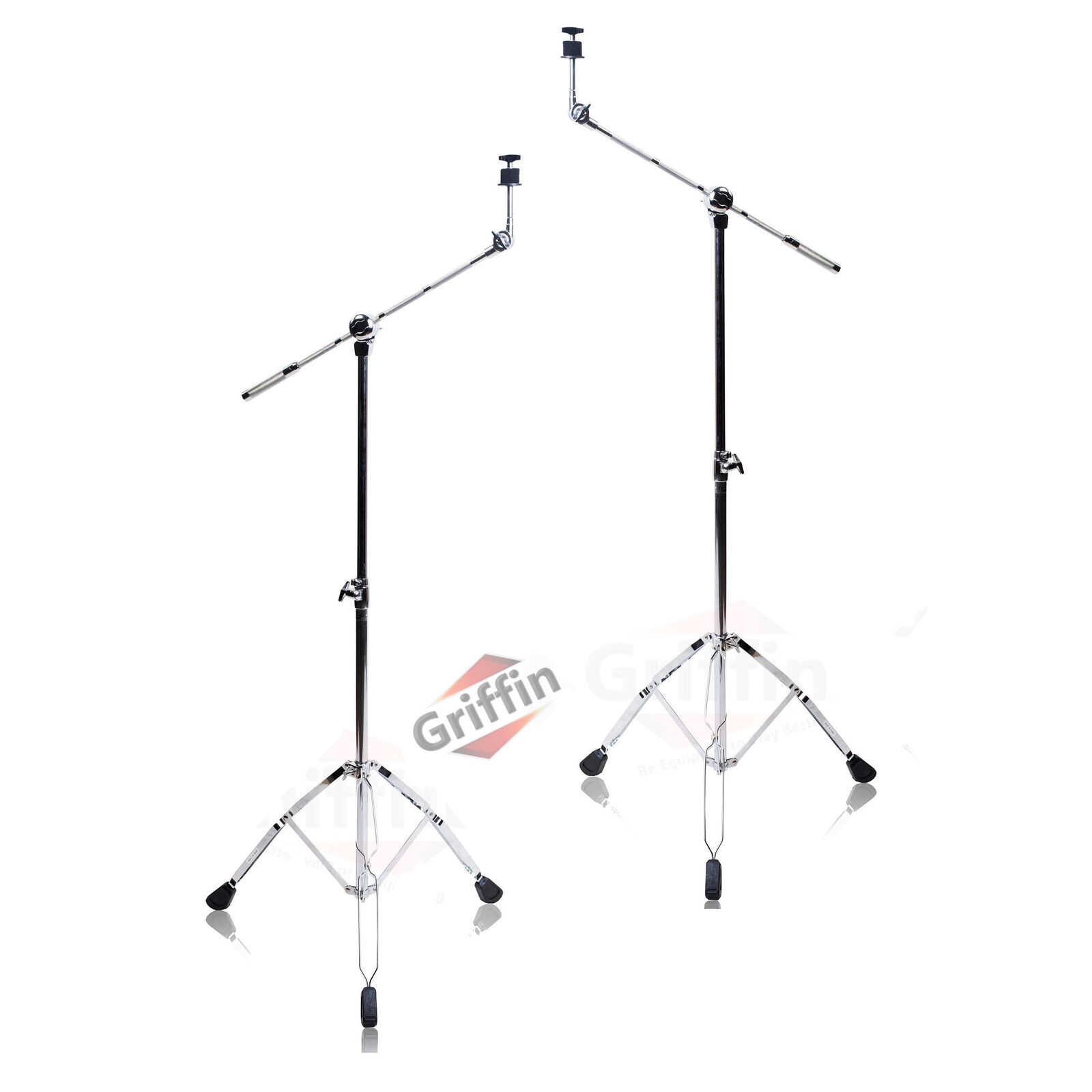 GRIFFIN Cymbal Boom Stand - 2 PACK Drum Hardware Arm Mount Adapter Percussion
