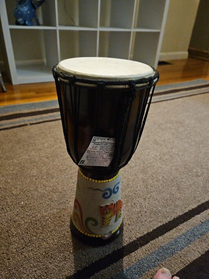 Djembe Drum Unique Sand Design Effect African Inspired Hand Made Musical  16\