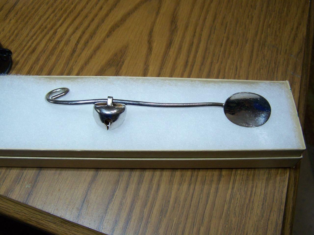 Antique Baby Spoon with Bell Napier Silver 6\