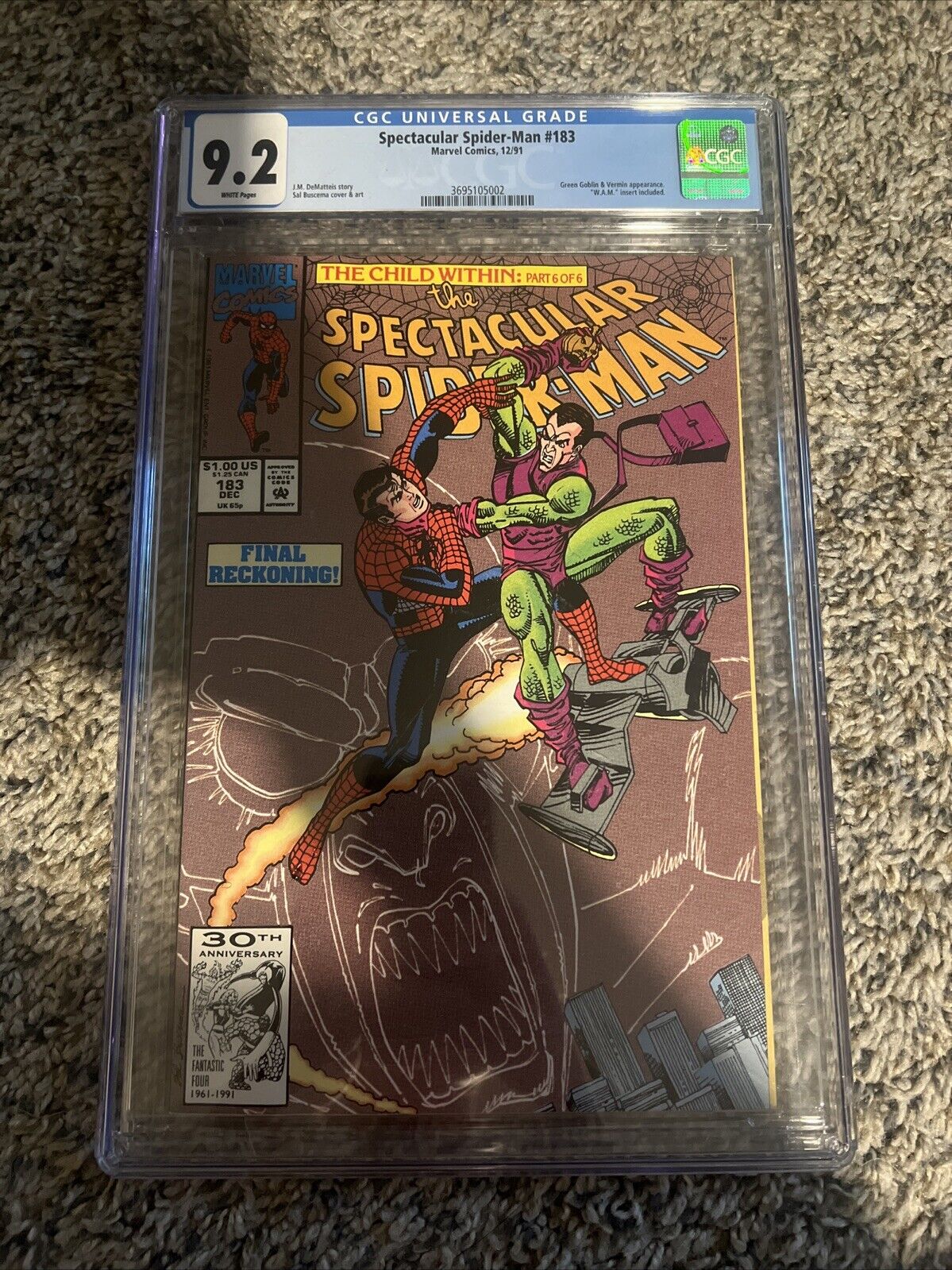 Spectacular Spiderman #183 CGC 9.2
