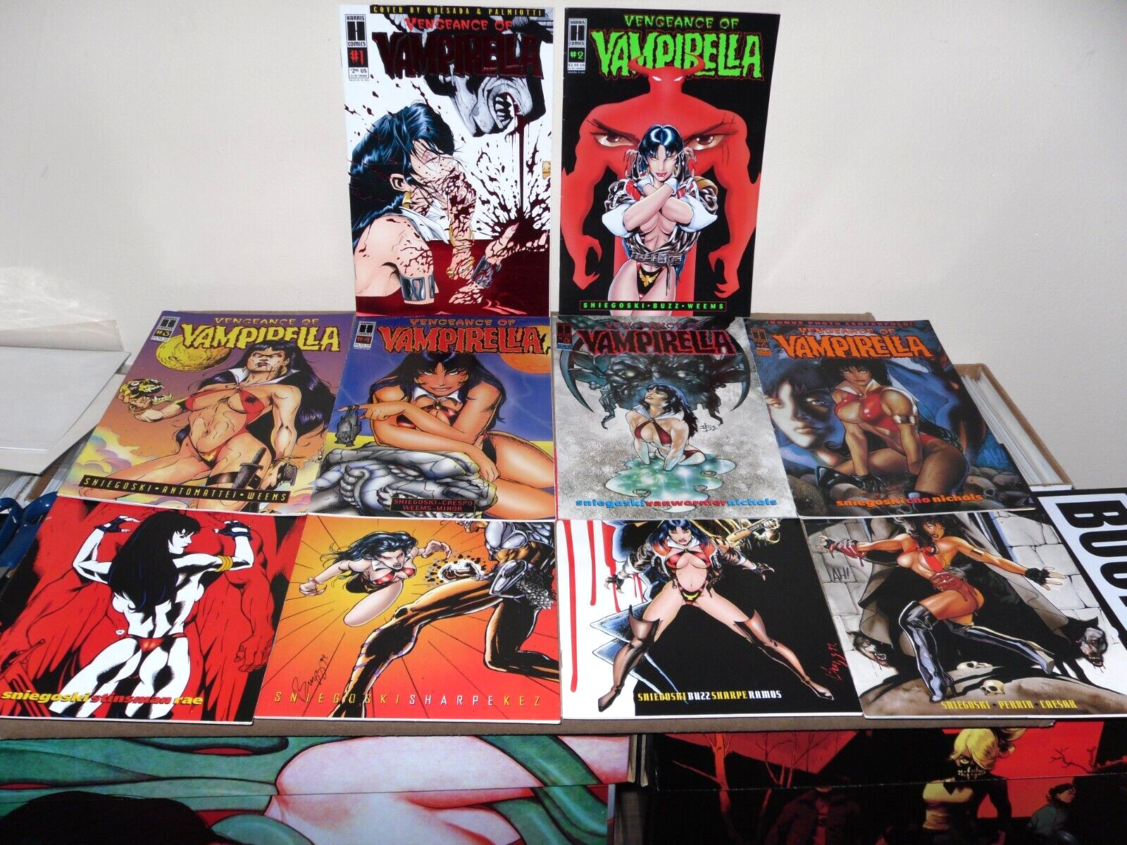 Vengeance Of Vampirella 1-10  1995 Harris Comics Adam Hughes Joe Quesada Covers