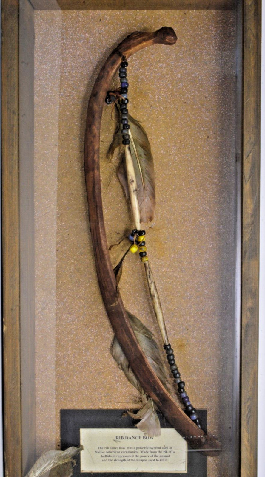 Authentic Native American Indian Territory, Handcrafted Buffalo Rib Dance Bow