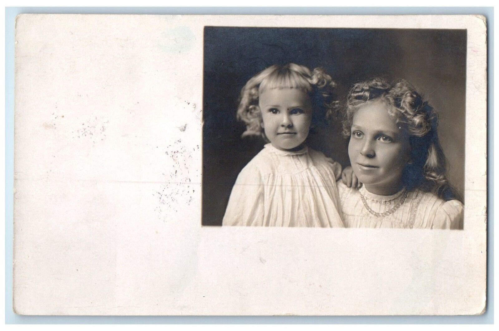 1909 Mother And Daughter Studio Denver Colorado CO RPPC Photo Antique Postcard