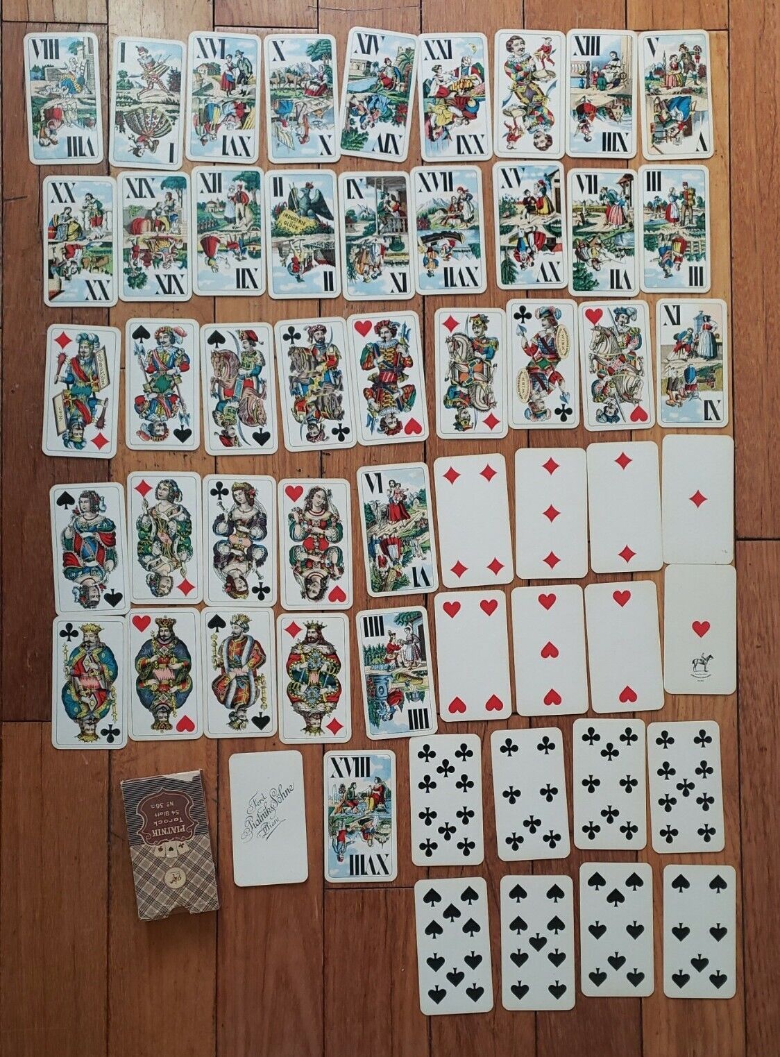 Vintage Rare Piatnik Tarock 54 Blatt Nr. 36a Austria Playing Cards Tarot 