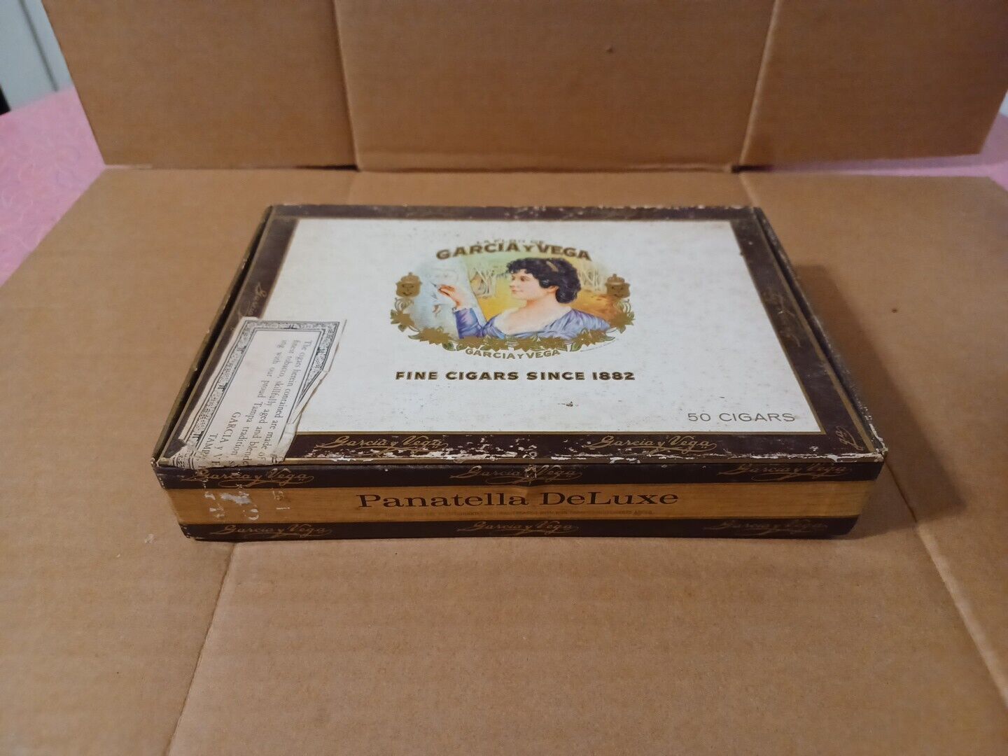 Vintage Garcia Y Vega Cigar Box, Elegantes Cigar Box, Empty