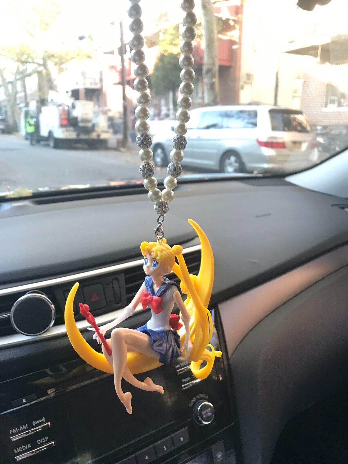 Cute Sailor Moon Usagi Tsukino Car Rearview Mirror Hanging Ornament Accessories