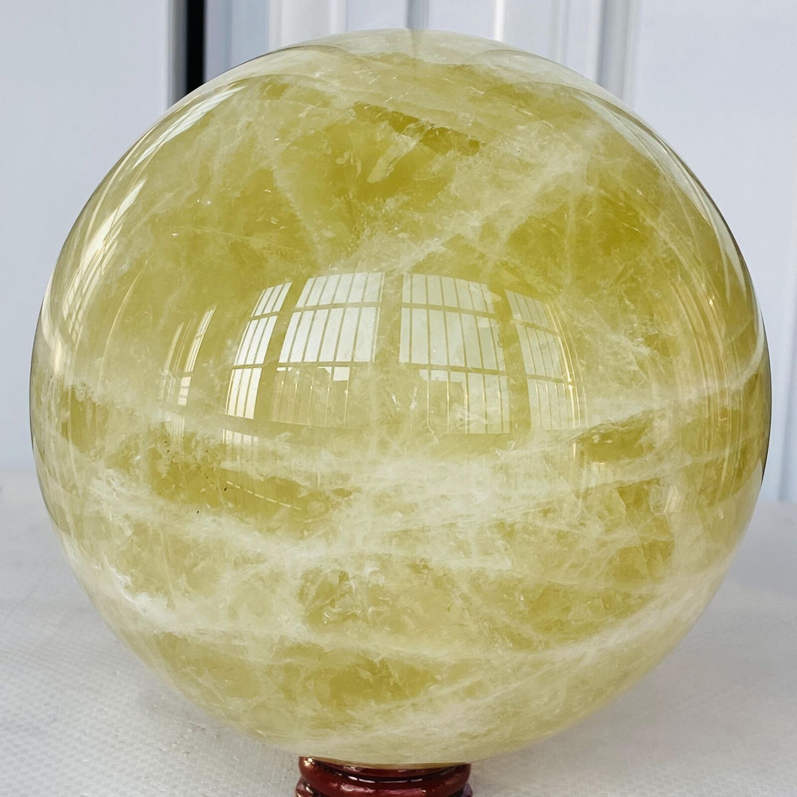 3720g Natural yellow crystal quartz ball crystal ball sphere healing