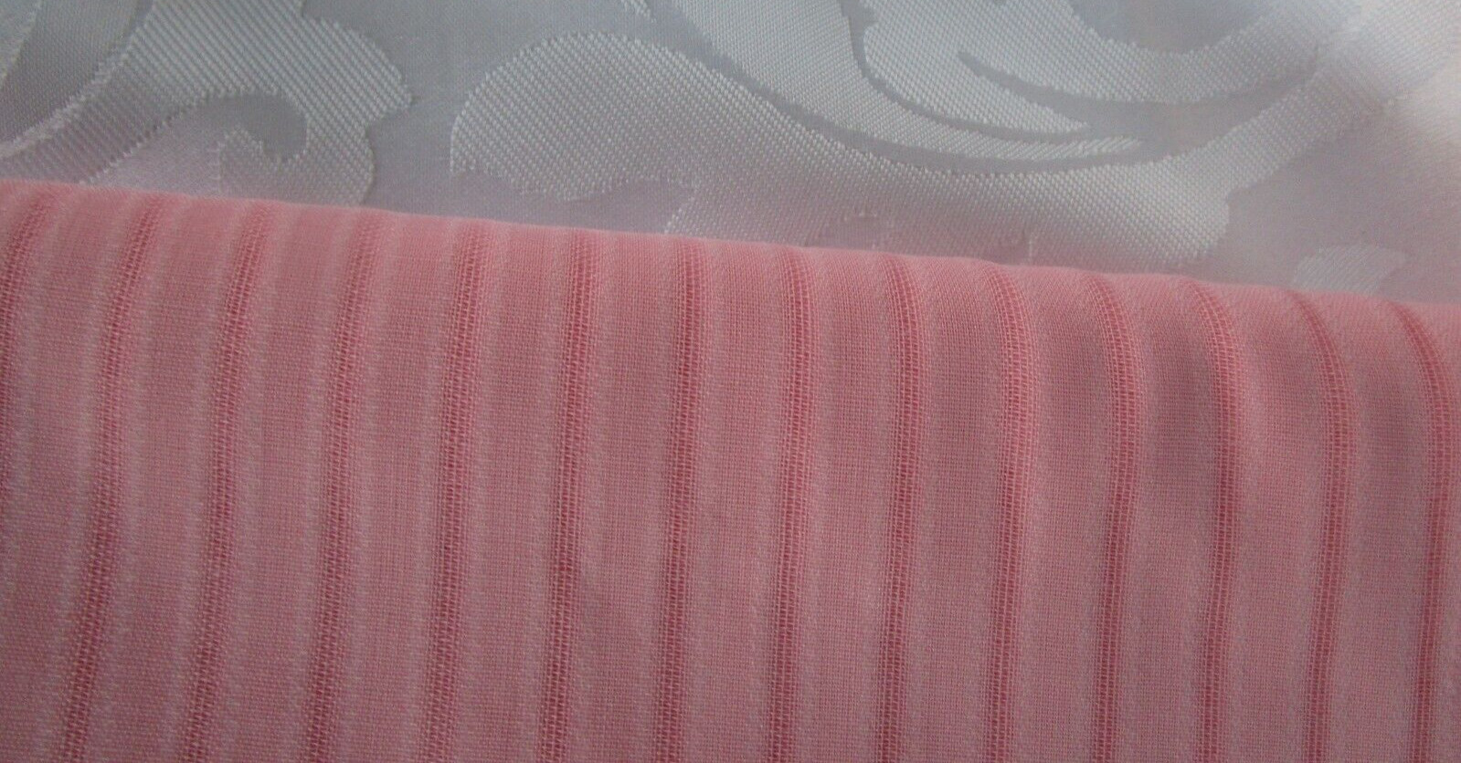 Vintage Open Weave Dimity Fabric, 5 YDS,  RICH PEACHY PINK, GORGEOUS