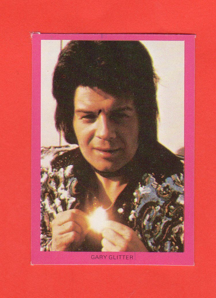 1972  Gary Glitter  Monty Gum Top Pop Stickers  Very Rare  Read 