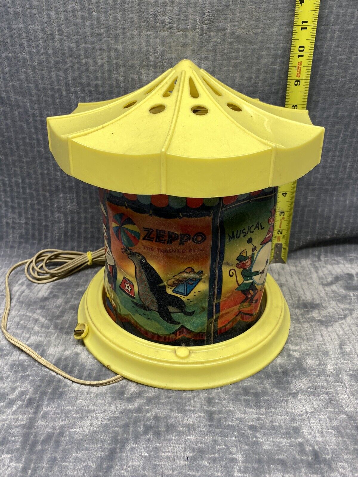 RARE 1952 BIG TOP CIRCUS Econolite 50s Motion Lamp. AS IS CONDTION