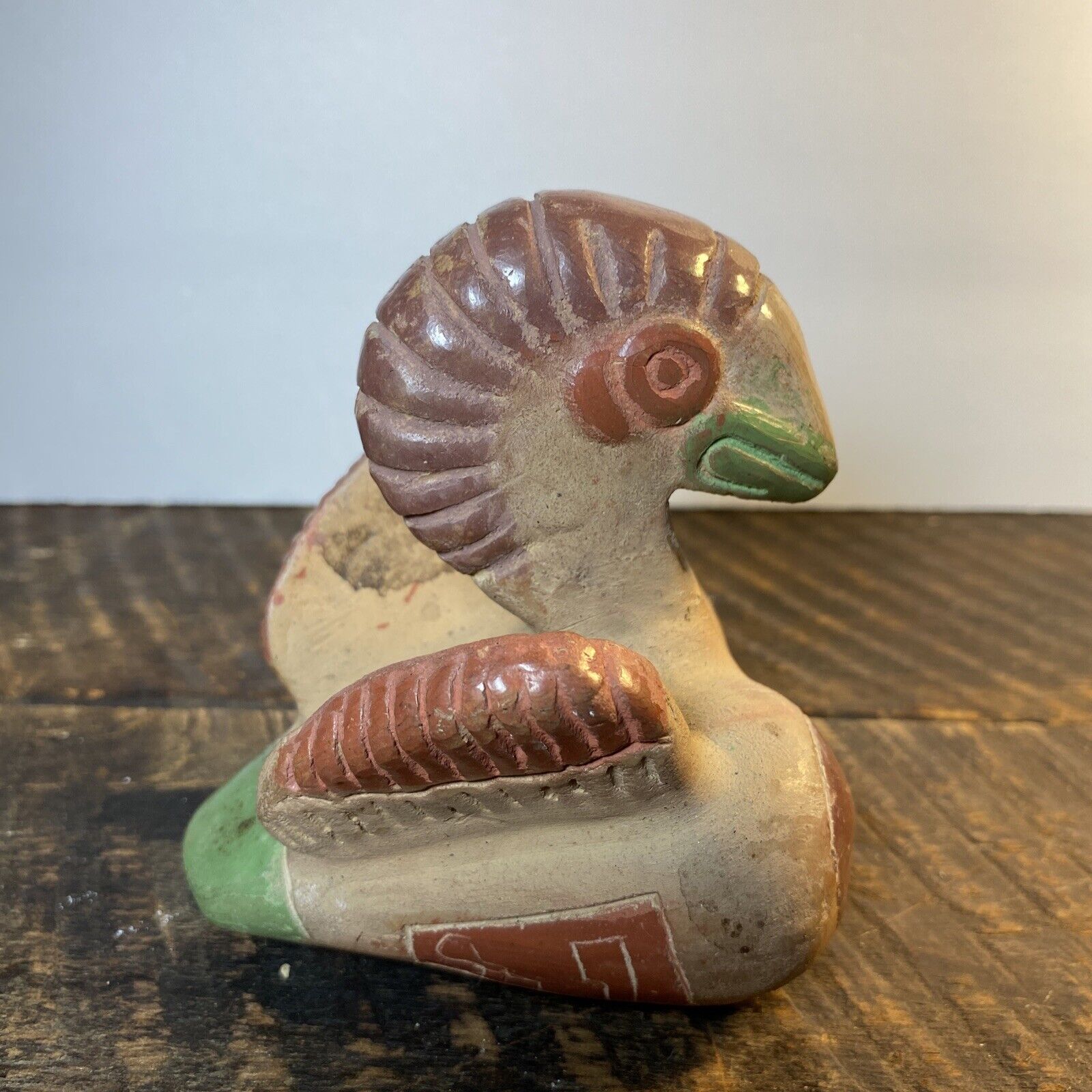 Early 20thC Mexican-Made Replica Of Mayan Bird Whistles.  3.5”x3.5”x4” Clay