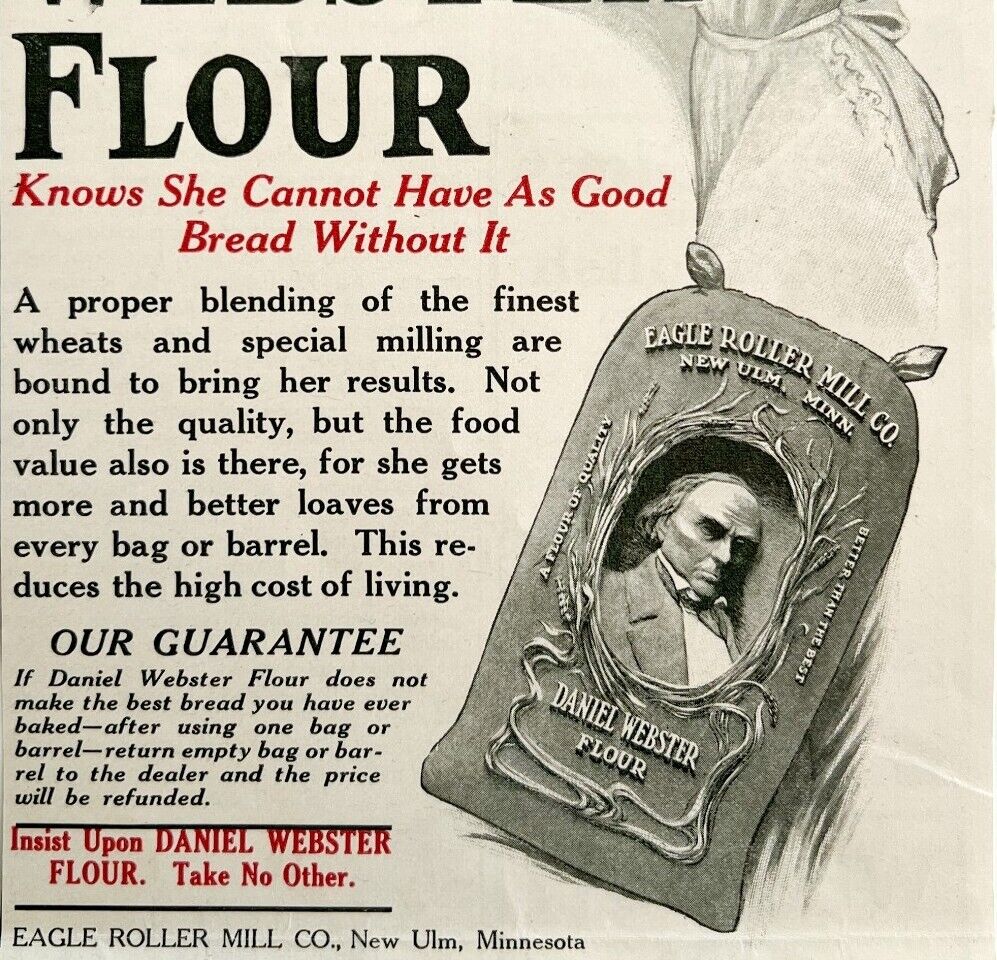 1916 Daniel Webster Flour Mill Advertisement Baking DWMYC2