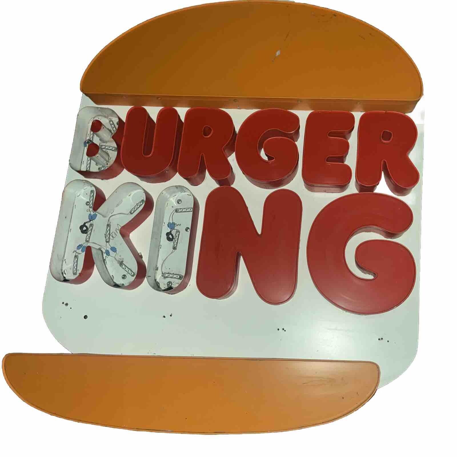 Burger King Vintage Sign  Huge With Lights