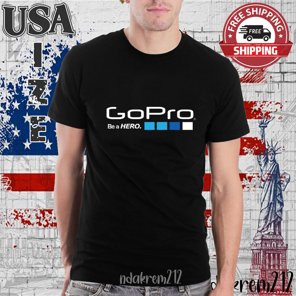 New Sale.. GOPRO Be A HERO Design Logo Man\'s T-shirt Size S-5XL 