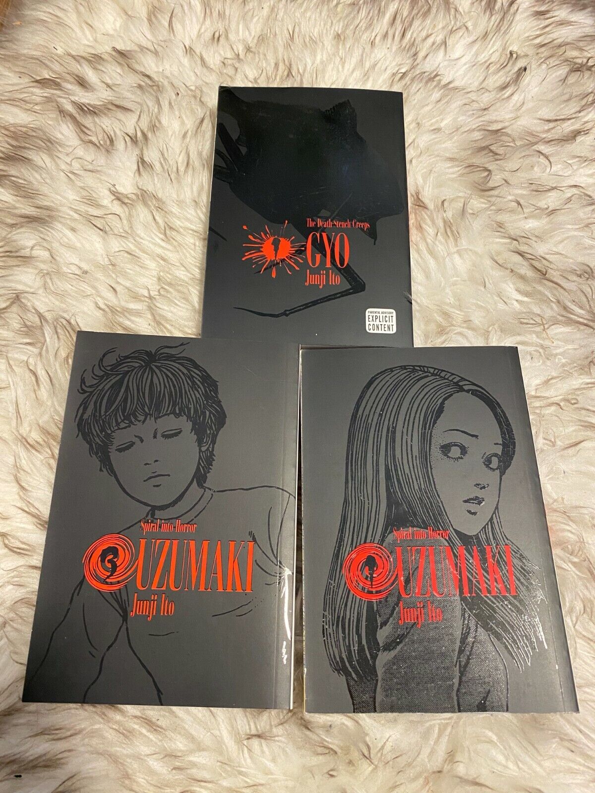 UZUMAKI vol 1-2 and GYO vol 1 Rare Manga English By Junji Ito