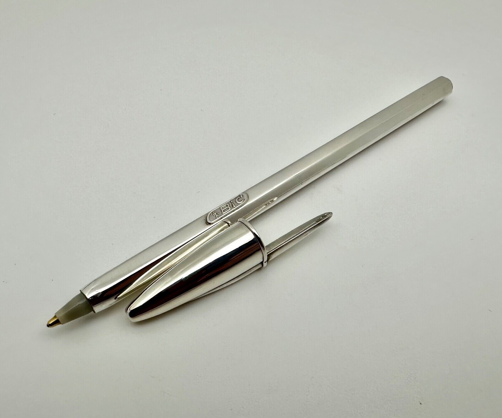 Vintage BIC Cristal 925 Sterling Silver Ballpoint Pen