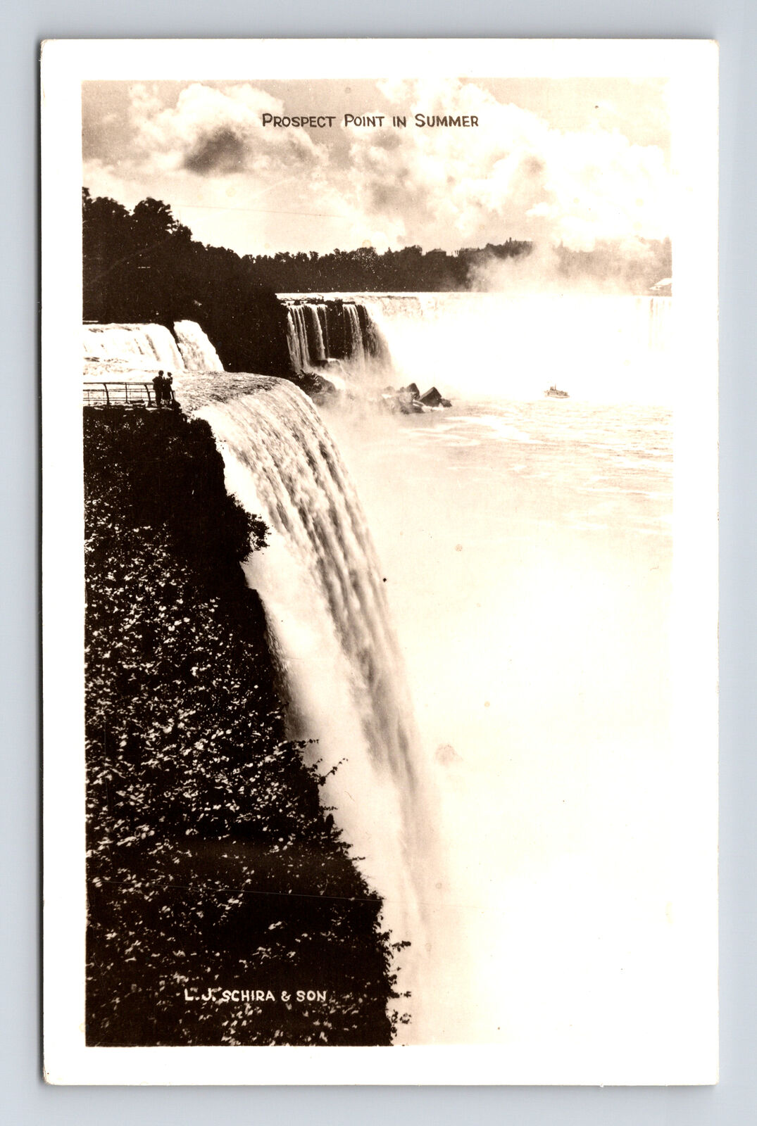 RPPC Prospect Point in Summer Niagara Falls New York NY LJ Schira & Son Postcard
