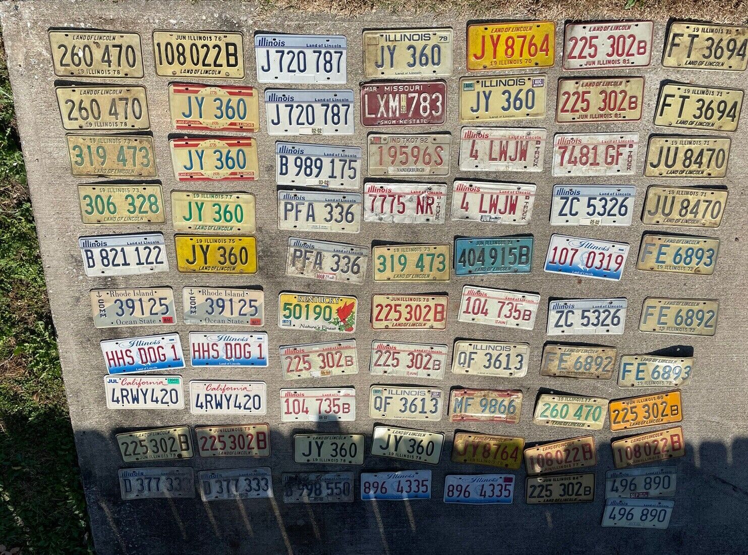 🔥🔥 HUGE Vintage Mixed Lot of 71 Old used License Plate Signs Exp. 70s -2000s