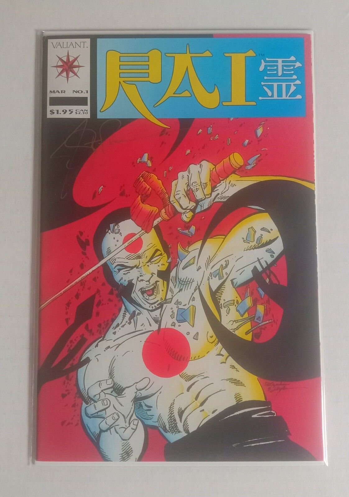 Rai #1 (1992, Valiant) Scarce 1st Makiko Minashi Signed by Jim Shooter NM