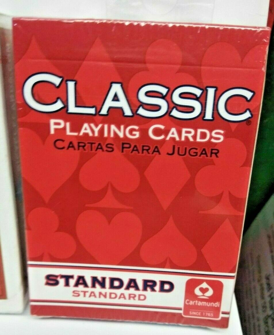 NEW NOS Sealed Cartamundi Classic Playing Cards Standard 52 Card Deck. RED