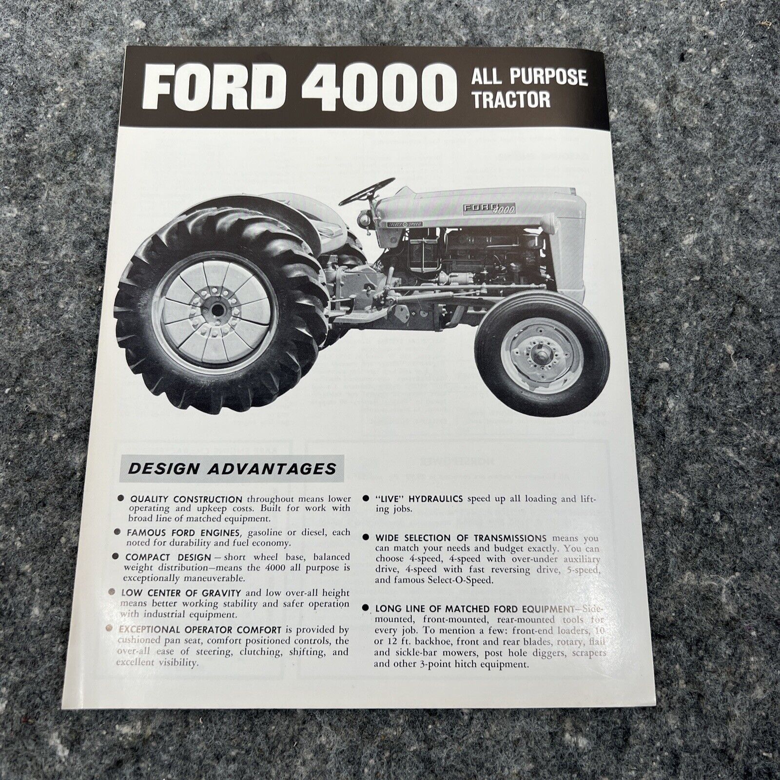 Ford 4000 Tractor Brochure   1963
