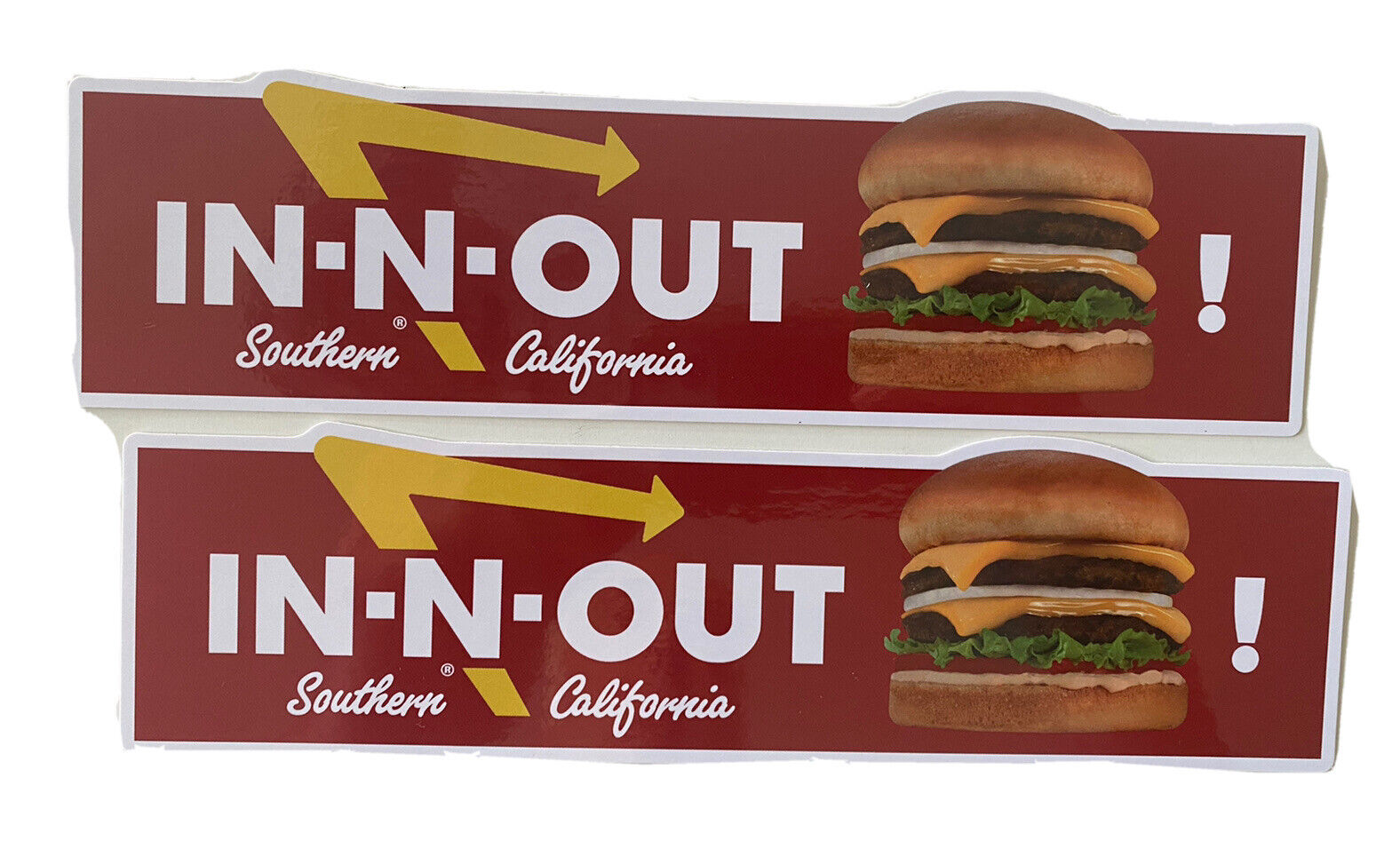 IN-N-OUT BURGER STICKER Set Of 2 In And Out Burgers Stickers Fast Food Decal