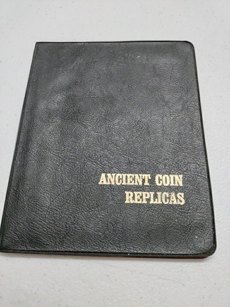 VTG 1950’s Ancient Coin Replicas Set of 5 With Original Paper and Vinyl Folder