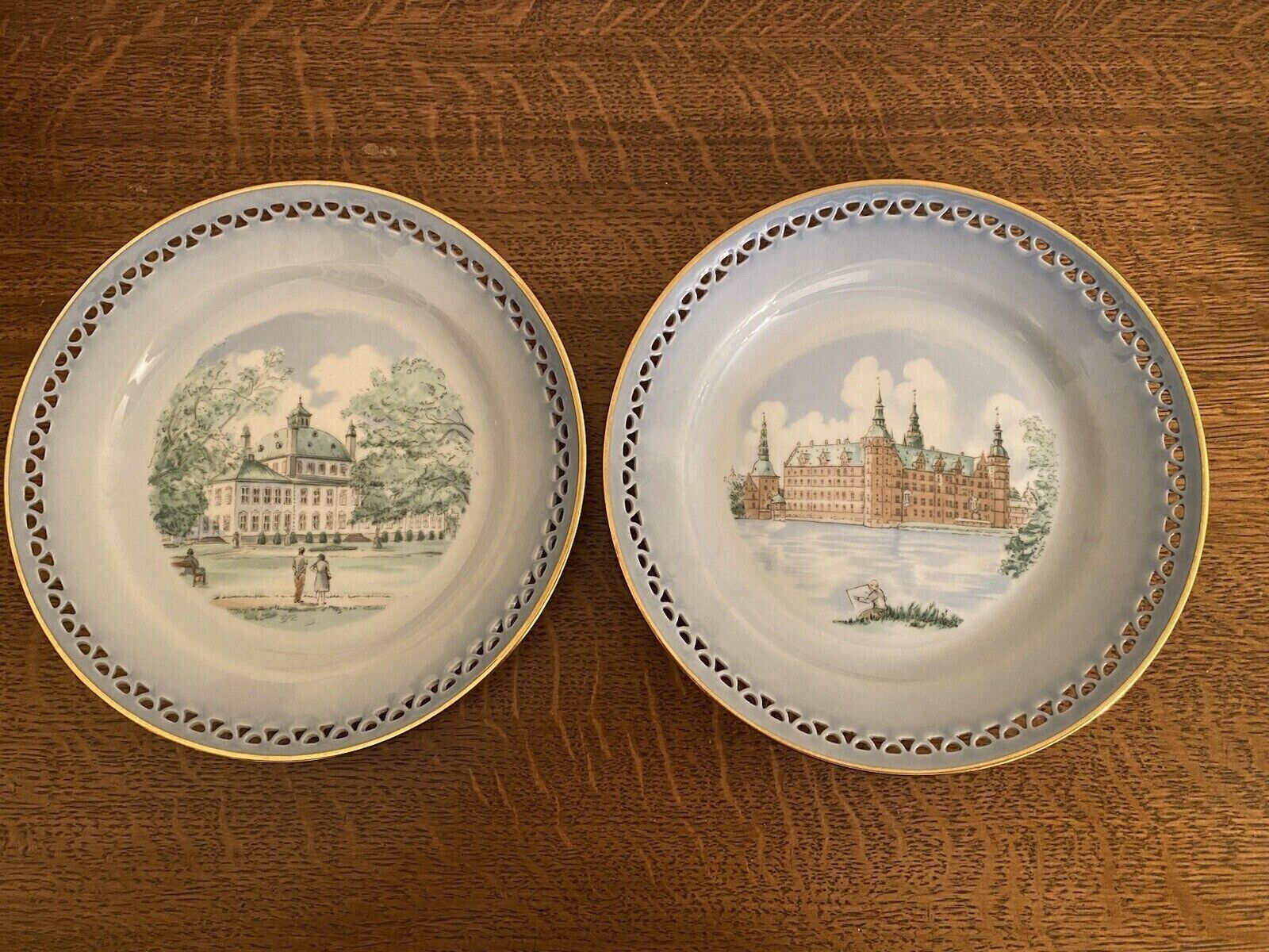 Pair of Reticulated B&G Bing & Grondahl Royal Copenhagen Plates