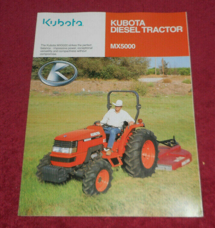 2002 Kubota MX5000 Diesel Tractor Advertising Brochure