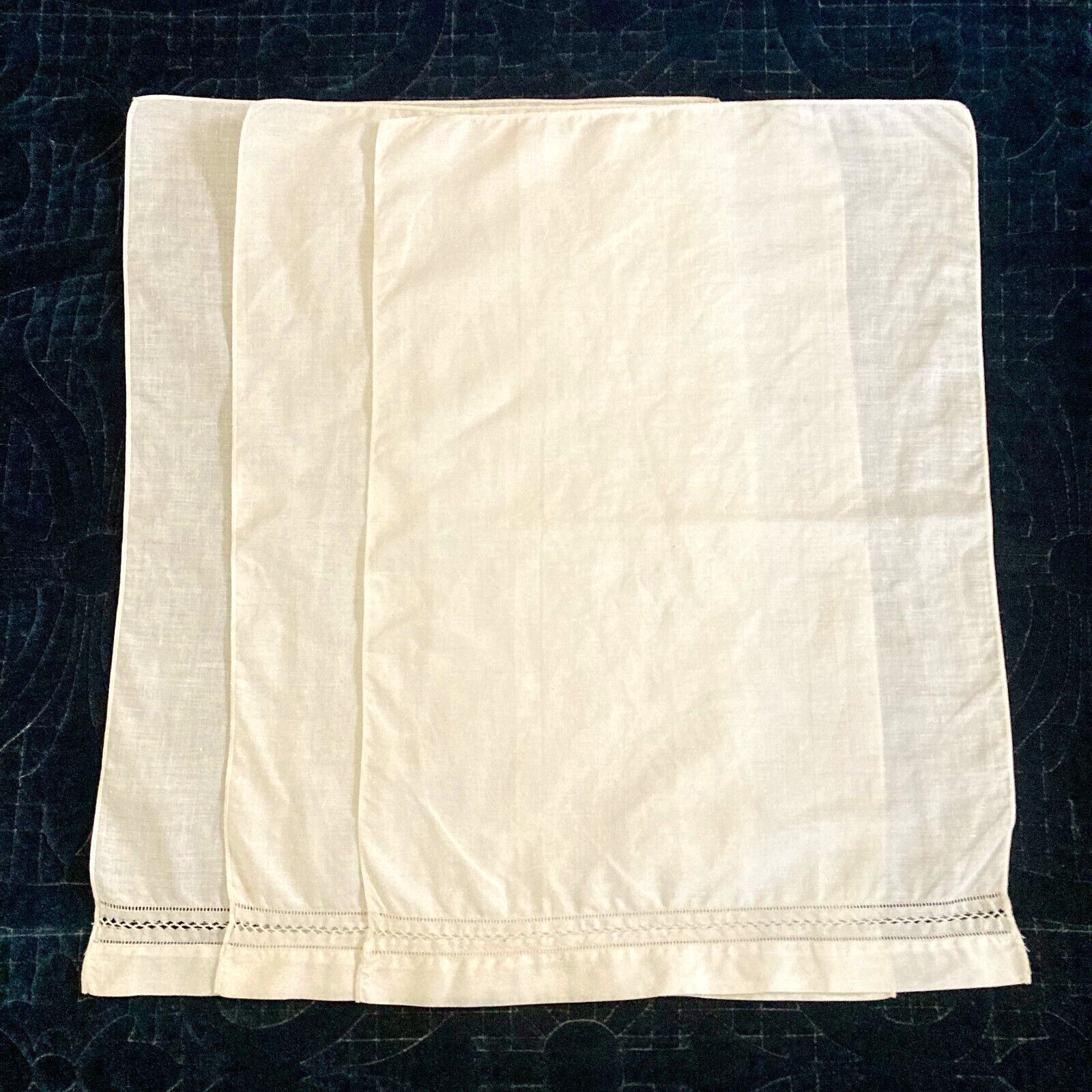 3 Natural Linen Hand Towels Vintage Granny Cottage Grandma Core