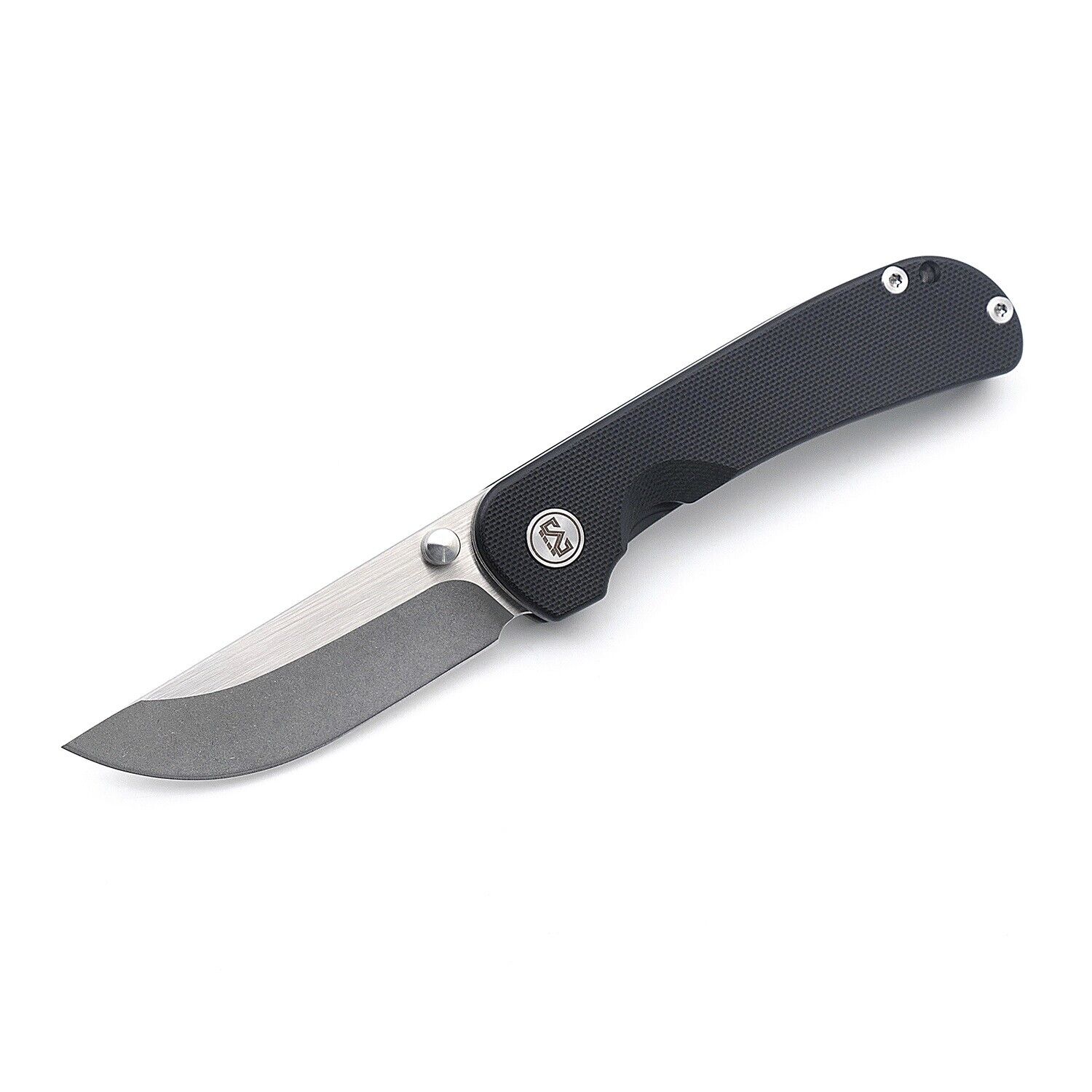 Miguron Takog Folding Knife Black G10 Handle 14C28N Drop Point Plain MGR-805WH