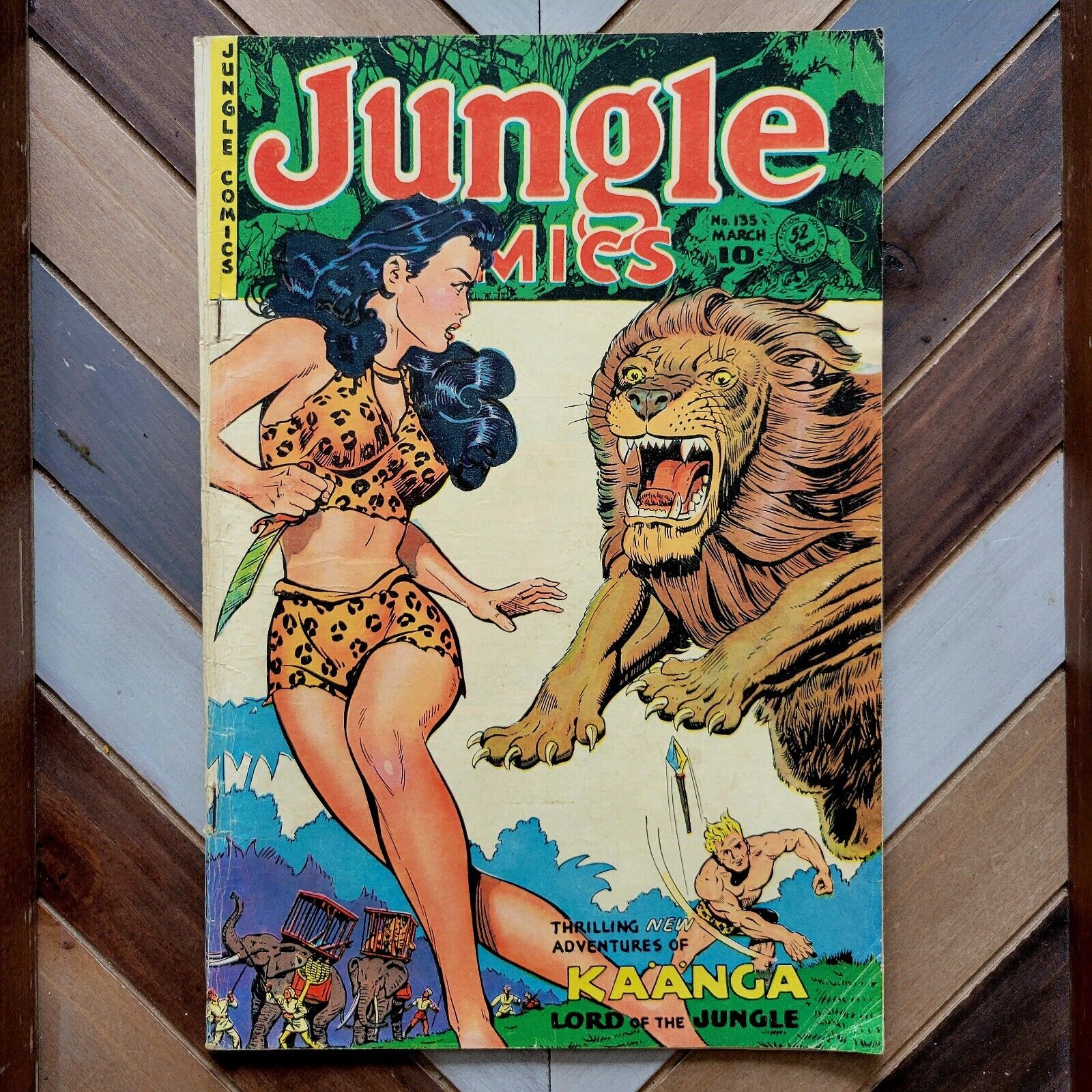 JUNGLE COMICS #135 VG+ (Fiction House 1951) Scarce PRE-CODE 1st Print 10c Cover