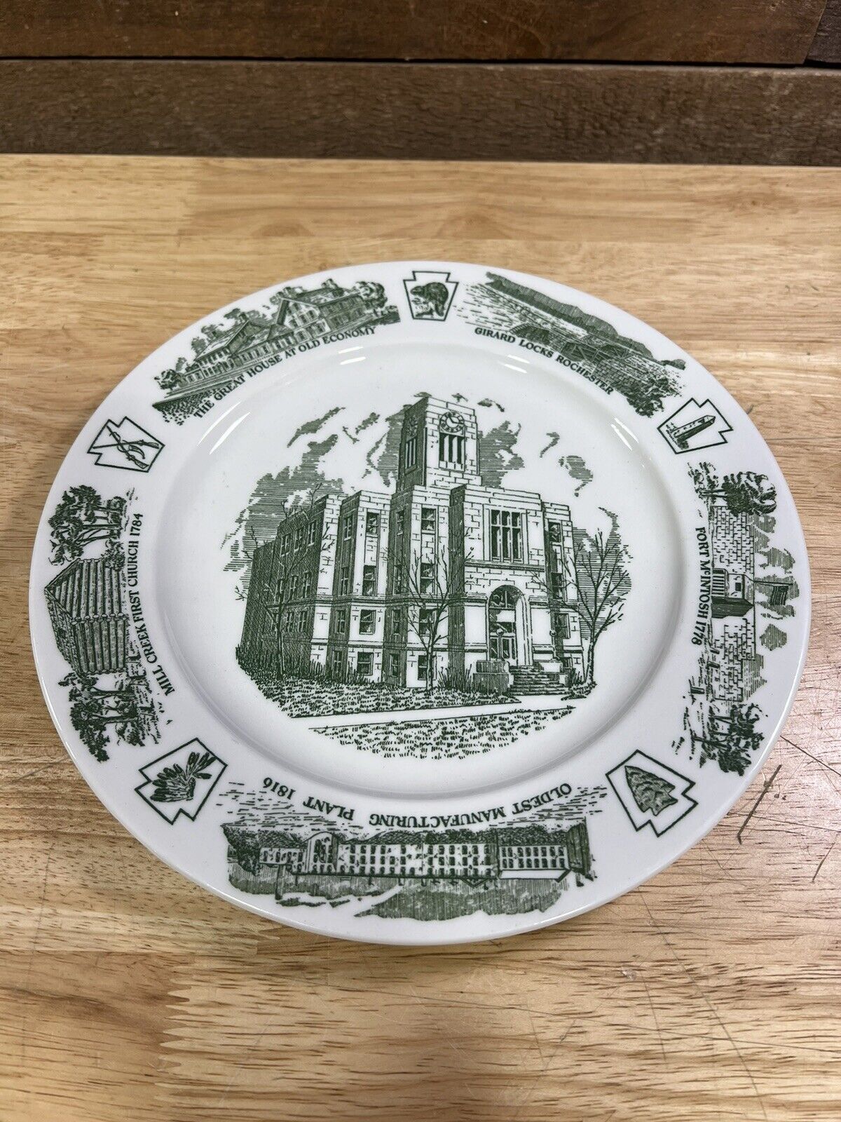 Vintage 1950 Mayer China Beaver County Sequi Centennial Plate Pennsylvania 