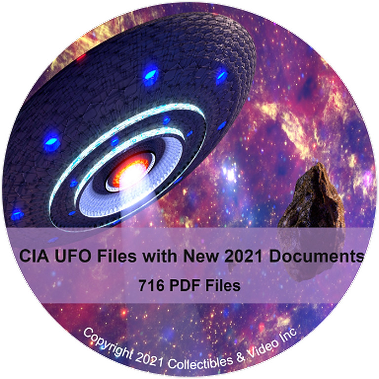HUGE CIA UFO Files Collection with New 2021 Documents Data DVD PDF Files
