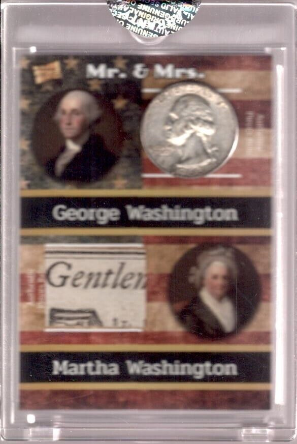 GEORGE / MARTHA WASHINGTON 2021 Pieces of the Past Jumbo Relic Quarter Document