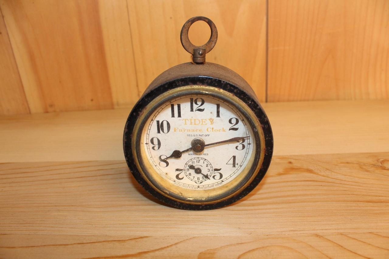 Antique Tidey Furnace Clock ~ Circa 1923 ~ Runs
