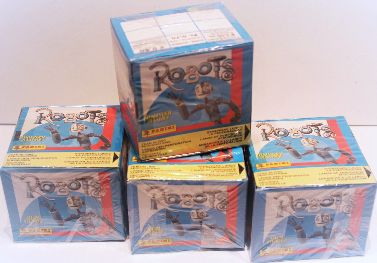 Panini Sticker Robots 2005 Rare, 4 X Box Display 200 Packets Bags Mint