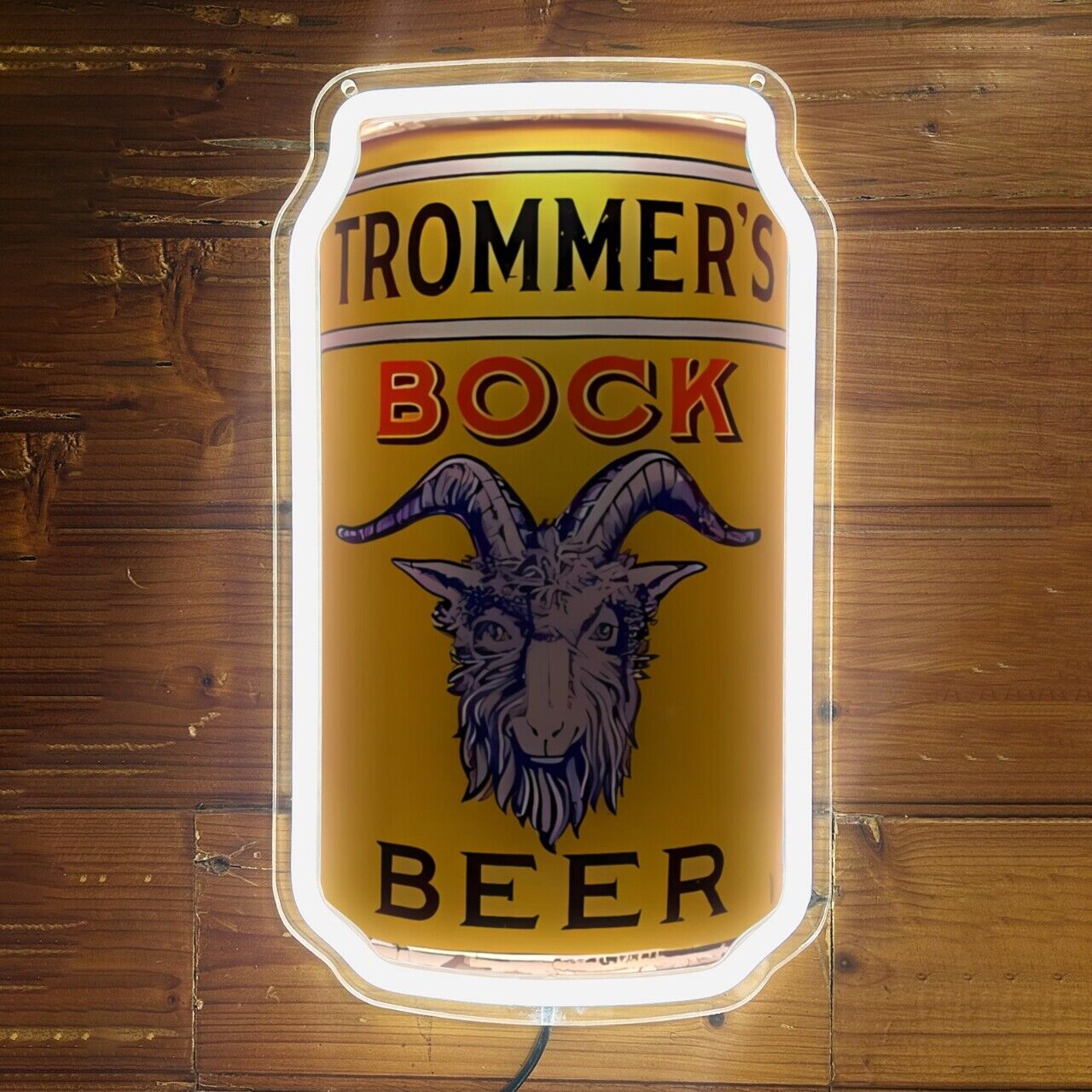 Trommer\'s Bock Beer Bar Poster Room Wall Decor Silicone LED Neon Light Sign S3